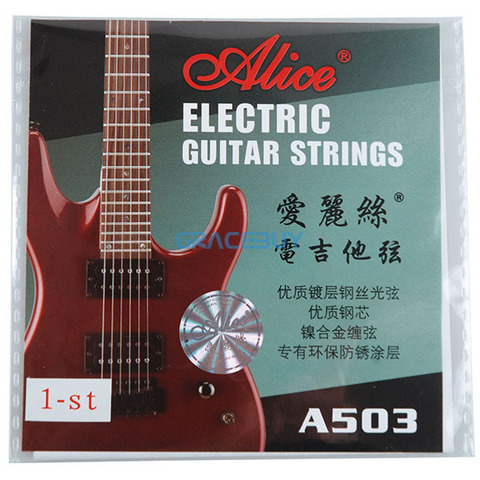 10 шт., электрическая гитара Alice ra String A503 A503SL .009 дюймов, 23 мм, 1 первая струна высокой E для электрогитары, Новинка ► Фото 1/6