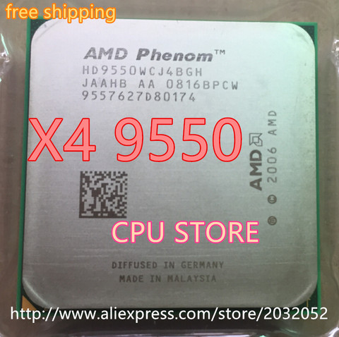 Процессор AMD Phenom X4 9550, четырехъядерный процессор 2,2 ГГц 95 Вт 2000 ГГц) Разъем am2 + 938pin (100% рабочий, бесплатная доставка) ► Фото 1/1