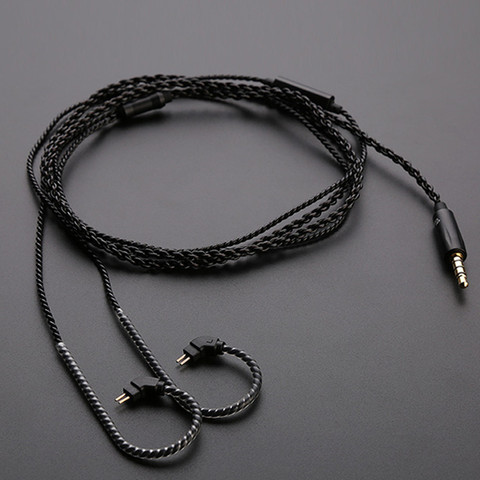 TRN Сменный кабель для наушников, 2Pin 0,75 мм Модернизированный кабель с микрофоном для TRN V10 TRN V20 KZ ZS6 ZST ZSR ZS10 Универсальный ► Фото 1/4