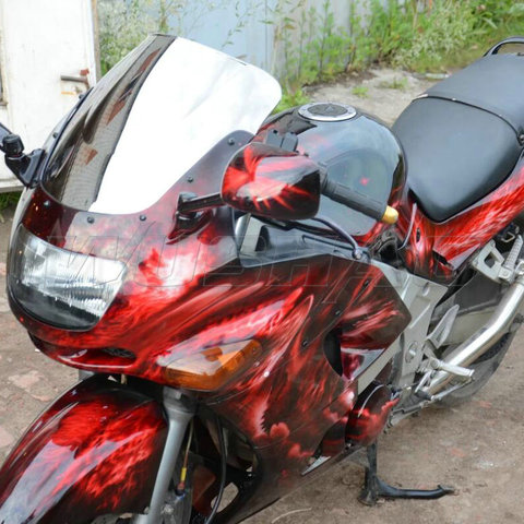 Ветровой экран для мотоцикла, экран ветрового стекла для Kawasaki ZZR400 ZX400 ZX400N ZZR600 ZX600 ZZR 400 N 600 E ► Фото 1/6