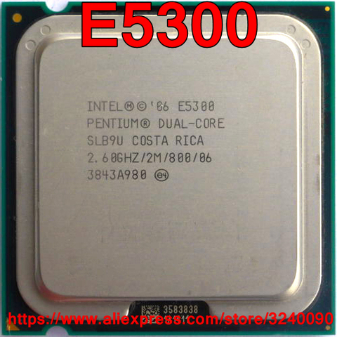 Оригинальный процессор Intel CPU Pentium E5300 2,60 ГГц/2 Мб/800 МГц двухъядерный разъем 775 Бесплатная доставка Быстрая доставка ► Фото 1/1