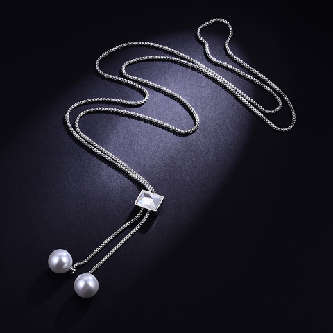 Ожерелье Shineland с подвеской в виде жемчужного шара 90 см ► Фото 1/6