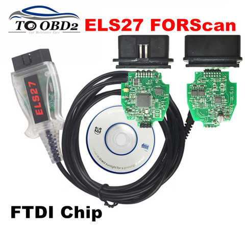 Новейший V2.3.8 OBD2 считыватель кодов ELS27 FORScan работает для Mazda/Lincoln/Mercury Green PCB FTDI Chip + PIC24HJ128GP лучше ELM327 ► Фото 1/6