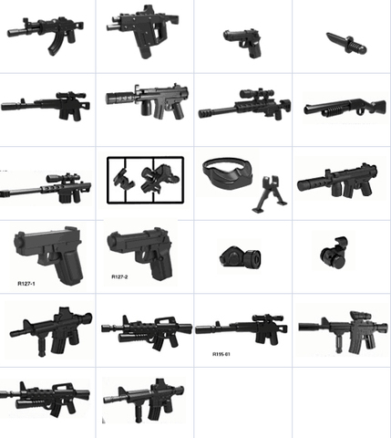 Техника Decool для оружия, 15 шт., пистолет Ak47 MP5 M4A1 98K, аксессуары для военного оружия, одиночная покупка, военные детали MOC ► Фото 1/4