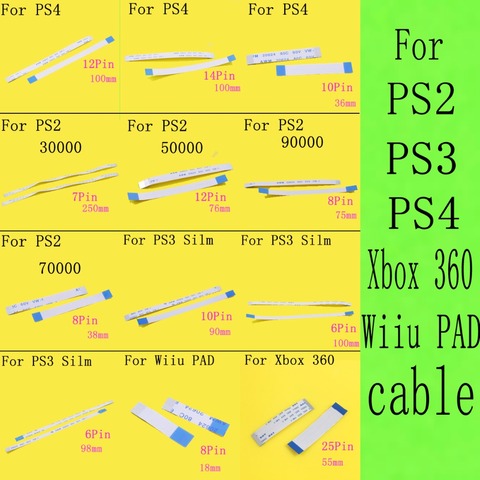 Гибкий кабель для PS2 PS4/ PS3 slim Wiiu, панель 30000 50000 77000 79000 90000 7000x75000 77000 выключатель питания Ribbo, 1 шт. ► Фото 1/1