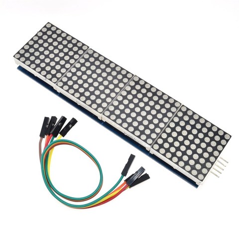 Модуль точечной матрицы MAX7219 для микроконтроллера Arduino 4 в одном дисплее с линией 5P ► Фото 1/6