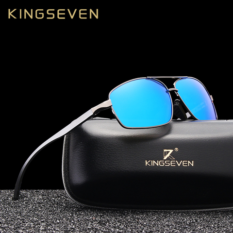 Мужские и женские солнцезащитные очки KINGSEVEN, алюминиевые поляризационные солнцезащитные очки с защитой UV400, 2022 ► Фото 1/6