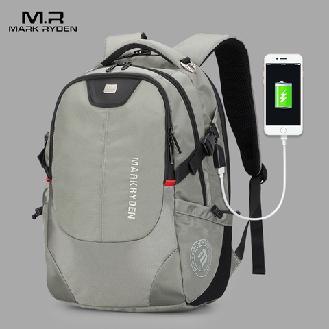Мужской рюкзак Mark Ryden, модный многофункциональный рюкзак для ноутбука 15 дюймов с USB-зарядкой, деловой рюкзак для мужчин ► Фото 1/5