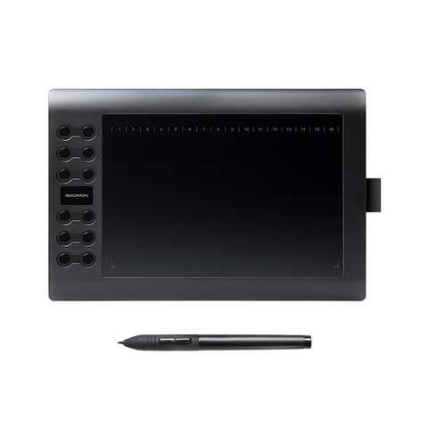 Графический планшет для рисования GAOMON M106K 10 дюймов  с USB цифровой планшет с 12 Экспресс-клавишами ► Фото 1/6