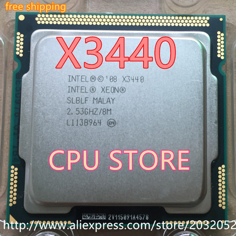 Процессор Intel Xeon X3440, 2,53 ГГц, 8 МБ, LGA1156, четырехъядерный, i5 650, 750, i5-760 (100% рабочий) ► Фото 1/1
