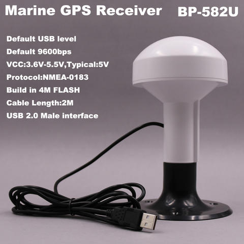 Приемник для морской лодки BEITIAN, GPS + ГЛОНАСС, 9600bps,4 м, пластиковая основа для вспышки, USB ► Фото 1/6