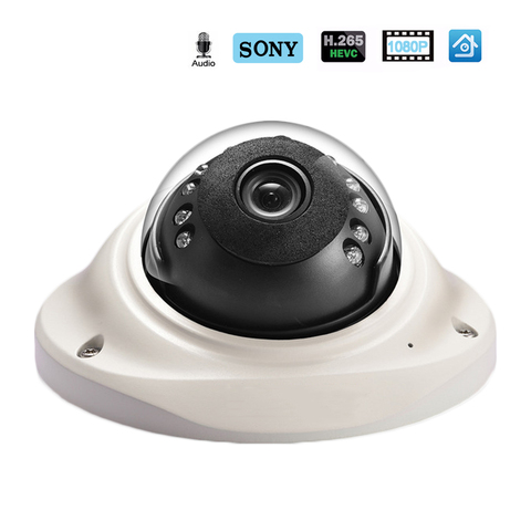 Ip-камера Hamrolte H.265 SONY IMX307 Senor 1080P, антивандальная купольная камера, Аудиозапись, обнаружение движения, видеокамера ONVIF ► Фото 1/6