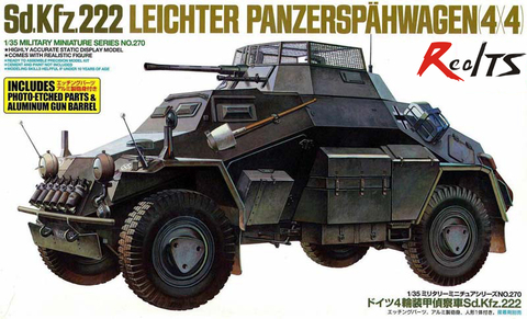 Модель RealTS TAMIYA 1/35 SCALE, военные модели #35270, немецкая бронированная машина Sd.Kfz.222, специальная серия, комплект пластиковых моделей ► Фото 1/1