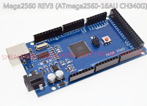 Плата Mega 2560 R3 Mega2560 REV3 (ATmega2560-16AU CH340G) на USB-кабеле, совместимом с arduino [без линии USB] ► Фото 1/6