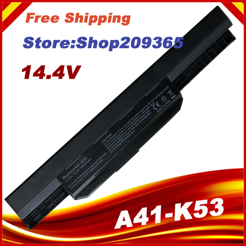 14,4 V Аккумуляторный блок для ноутбука A32-K53 для ASUS K53 K53E X54C X53S X53 K53S X53E ► Фото 1/5