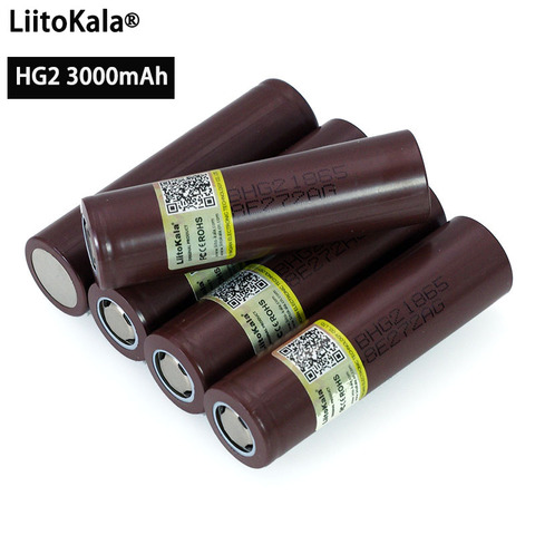 100% Новый оригинальный аккумулятор Liitokala HG2 18650 3000 мАч 18650HG2 3,6 в разряд 20 А, предназначенный для электронных сигарет ► Фото 1/5