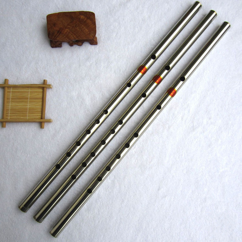 Флейта из нержавеющей стали, традиционный музыкальный инструмент, китайская дизирующая бамбуковая флейта в F-Key, поперечная флейта для начи... ► Фото 1/5