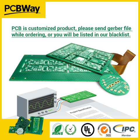 PCB Прототип PCB Производитель печатных плат PCBWay, индивидуальная цена не реальна, пожалуйста, отправьте файлы PCB, оплатите ссылку ► Фото 1/6
