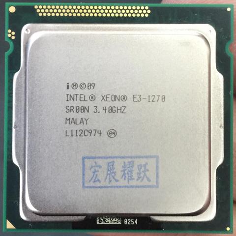 Центральный процессор Intel для ПК и ноутбуков, модель Xeon E3-1270 E3 1270, четырехъядерный процессор LGA1155, центральный процессор для ПК и настольного компьютера ► Фото 1/2