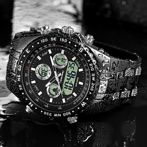 Readeel Для мужчин s часы лучший бренд класса люкс Водонепроницаемый светодиодный цифровой кварцевые часы мужские спортивные наручные часы Для мужчин Водонепроницаемый светодиодные часы мужской ► Фото 1/6