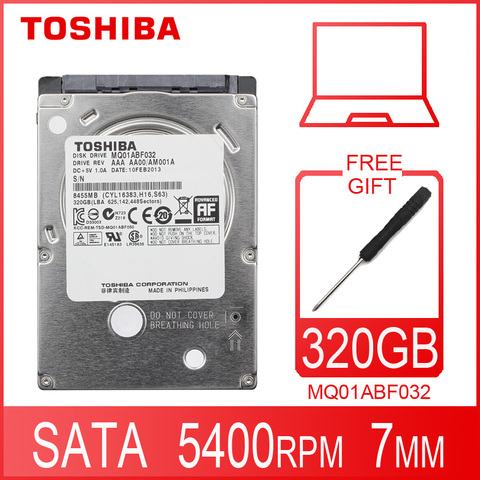 Внутренний жесткий диск TOSHIBA MQ01ABF032 для ноутбука, 320 Гб HDD HD 2,5 дюйма 5400 об/мин 8M SATA ► Фото 1/6