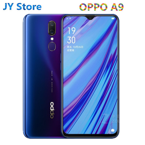 Смартфон OPPO A9, 4G LTE, Android 8,1, MT6771V, 8 ядер, 6,53 дюйма, 6 + 128 ГБ, 16 Мп, 4020 мАч ► Фото 1/5