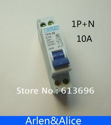 Автоматический мини-выключатель DPN 1P + N 10A MCB ► Фото 1/1