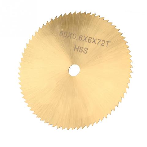 Маленький дисковый режущий диск из высокопрочной стали, 60 мм, 72 зубца, для металла, дерева, пластика, внутренний диаметр 6 мм/6,35 мм на выбор ► Фото 1/6