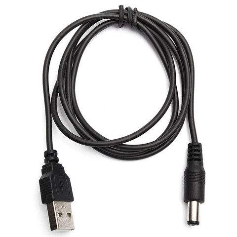 Оптовая цена, лучшая акция, 1 м USB-порт для 5,5x2,1 мм 5 в постоянного тока, гнездо для кабеля питания, черный разъем для продажи ► Фото 1/6