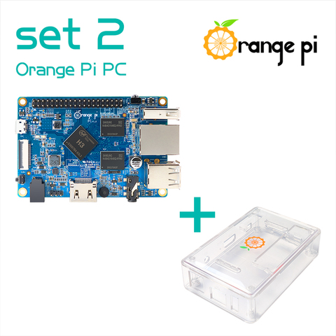 Orange Pi PC SET2 : Orange Pi PC + прозрачный чехол из АБС с поддержкой Android, Ubuntu, Debian ► Фото 1/6