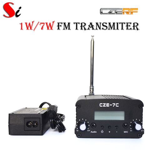 CZE-7C 7 Вт стерео PLL fm-передатчик, радиостанция вещания + комплект PS Ant ► Фото 1/6