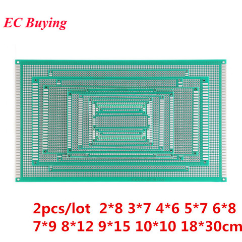 2 шт./лот двухсторонний прототип; универсальный печатная плата DIY для Arduino 2X8 3X7 4X6 5X7 6X8 7X9 8X12 9X15 10X10 18X30 ► Фото 1/1