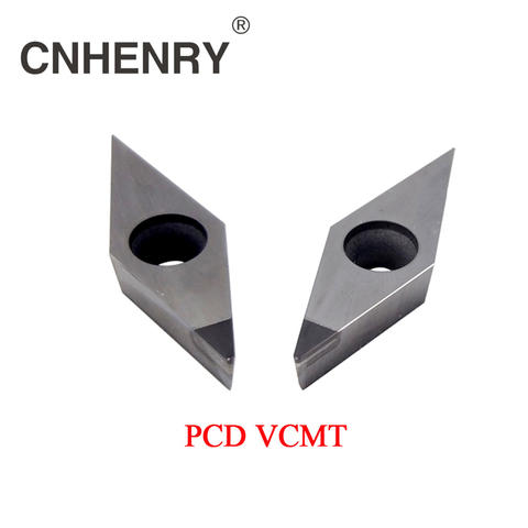 Токарный станок PCD, токарные вставки, 2 шт., VCMT 160401/02/04/08/12 CNC PCD алмазные вставки, карбид токарный станок, режущий инструмент с ЧПУ ► Фото 1/5