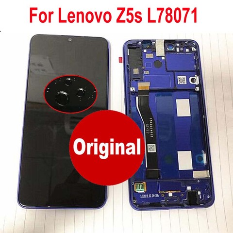 100% тестирование, оригинальный рабочий стеклянный датчик для Lenovo Z5S L78071, ЖК-дисплей, сенсорная панель, дигитайзер экрана в сборе с рамкой ► Фото 1/2