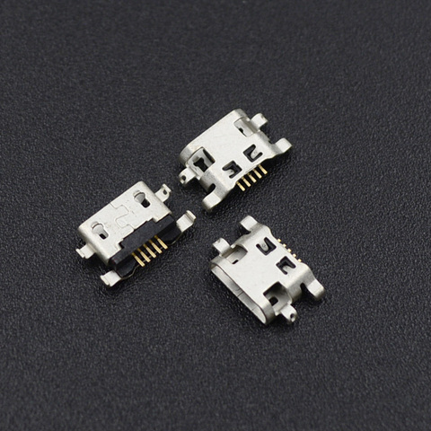 Разъем Micro USB 5pin B, 10 шт., гнездовой разъем для HuaWei Lenovo Phone, разъем Micro USB, 5-контактный разъем для зарядки ► Фото 1/3