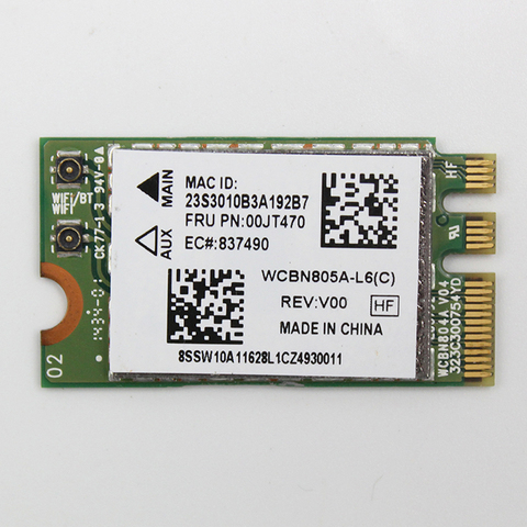 Ltn NFA345 AC + BT4.0 Wi-Fi карта для Lenovo IdeaPad, серия G50-45, FRU 00JT470, SW10A11628, G70-80 (C) ► Фото 1/1