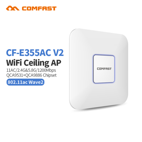 Wi-Fi роутер высокой мощности 2,4 ГГц + 5,8 ГГц, 1200 Мбит/с, домашний потолочный усилитель сигнала Wi-Fi, расширитель Wi-Fi, ретранслятор RJ45 Wi-Fi PoE адаптер ► Фото 1/5