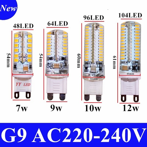 Горячая Распродажа G9 светодиодный светильник для кукурузы AC 220V 7W 9W 10W 12W SMD 2835 360 градусов угол луча прожектор люстра лампа ► Фото 1/6