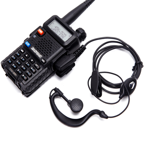 Универсальный двухсторонний Радиоприемник динамик для Baofeng BF-888S UV5R Walkie Talkie 992 Earwear, односторонние наушники, наушники K-Plug ► Фото 1/1