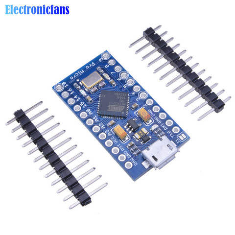 Плата Micro USB ATmega32U4 Pro Micro 3,3 В 8 МГц, модуль платы для Arduino/Leonardo ATMega 32U4, контроллер Pro-Micro, замена ATmega328 ► Фото 1/4