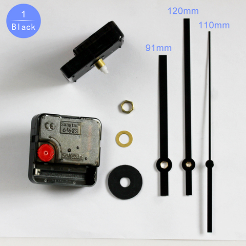 Кварцевый механизм 6168S, Длина оси винта 6 мм, пластиковый механизм для подметания с 1 # черными стрелками ► Фото 1/6