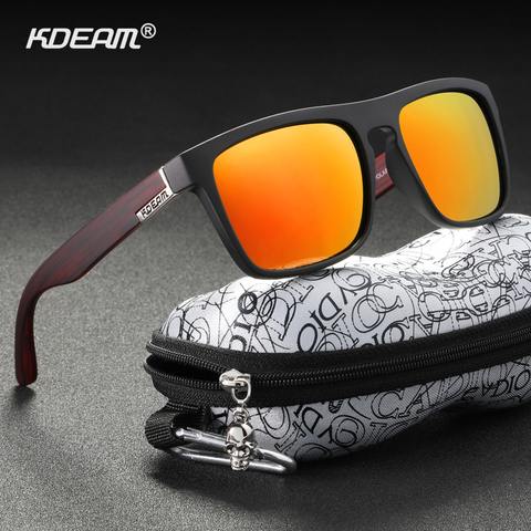 Модные поляризованные солнцезащитные очки KDEAM для мужчин и женщин, УФ-блок, очки для ночного вождения, фотохромные очки для женщин ► Фото 1/5