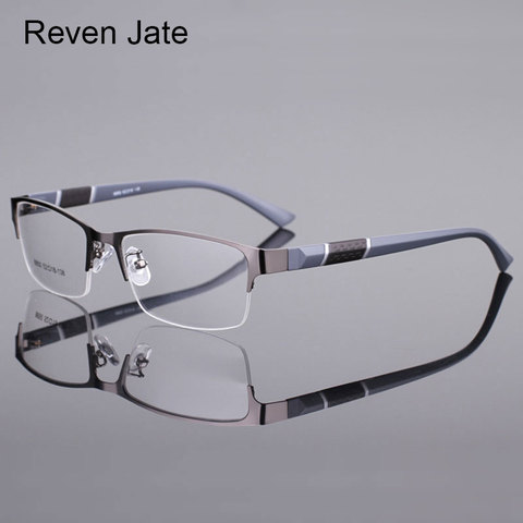 Полуободковые очки из сплава для коррекции зрения, гибкие пластиковые очки для коррекции зрения при близорукости, оптическая оправа 8850 ► Фото 1/6