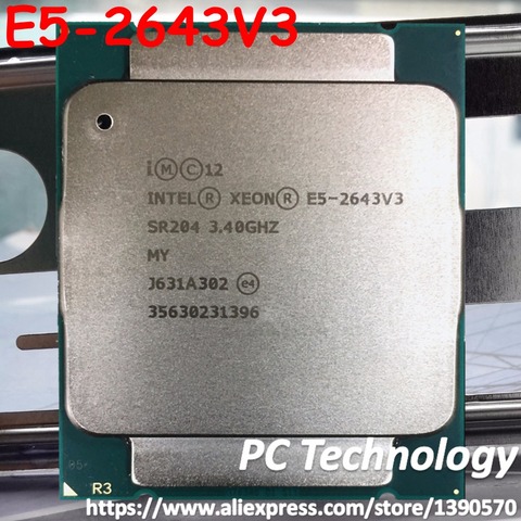 Оригинальный процессор Intel Xeon OEM Version, процессор 3,40 ГГц, 20 м, 6 ядер, 22 нм, E5 2643, V3, E5-2643V3 135 Вт, процессор E5 2643V3 ► Фото 1/1