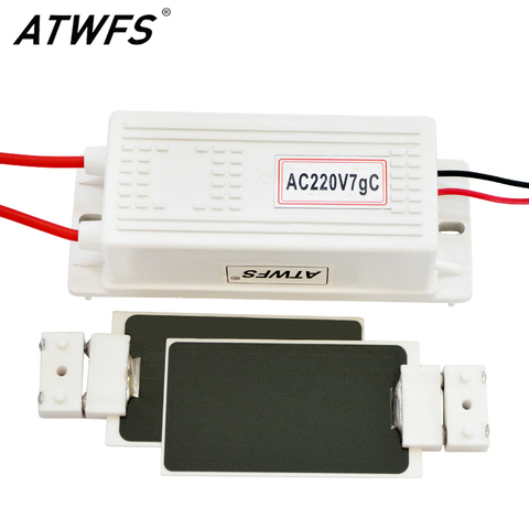 Озонатор ATWFS с керамической пластиной (аксессуар для генератора озона), 7 г, 220 В/110 В/12 В + 2 озонатора 3,5 г ► Фото 1/5