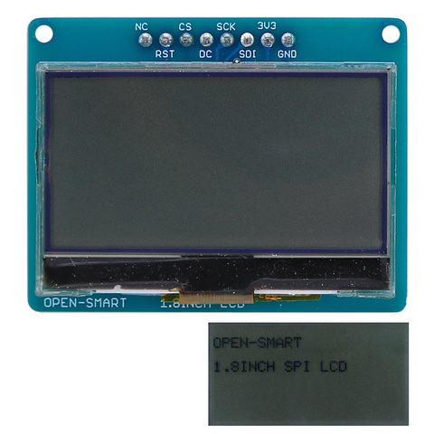 Монохромный экран с ЖК-дисплеем OPEN-SMART 3,3 В 1,8 дюйма 128*64 серийный SPI для Arduino Nano Pro Mini ► Фото 1/6