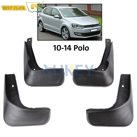 Набор брызговиков для VW Polo Mk5 6R 2010-2014, брызговики, передние и задние щитки от грязи, брызговики, брызговики, Брызговики 2011 2012 2013 ► Фото 1/6