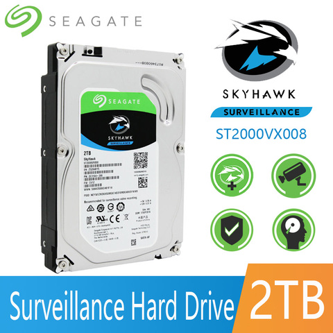 Жесткий диск Seagate Skyhawk для системы видеонаблюдения, 3,5 дюйма, SATA III ► Фото 1/6