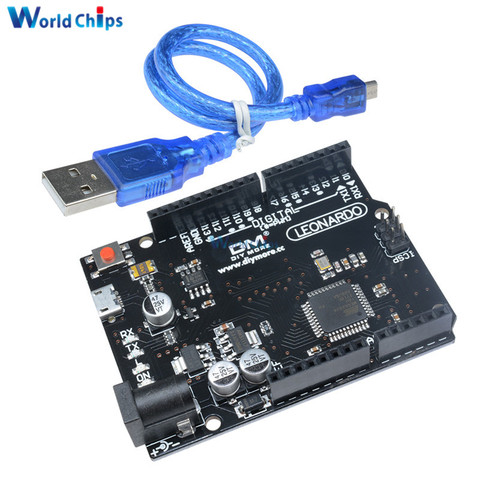 ATMEGA32U4 ATMEGA32U4-AU Leonardo R3 модуль для Arduino макетная плата Pro Micro USB 3,3 В 5 в 16 МГц PWM канальный кабель IO-порта ► Фото 1/6