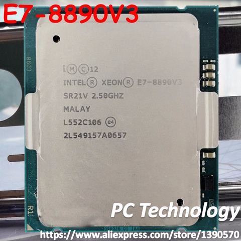 Оригинальный процессор Intel Xeon 2,50 V3, 8890 ГГц, 18 ядер, 45 МБ, SmartCache E7 V3 LGA2011, 165 Вт, 1 год гарантии ► Фото 1/1
